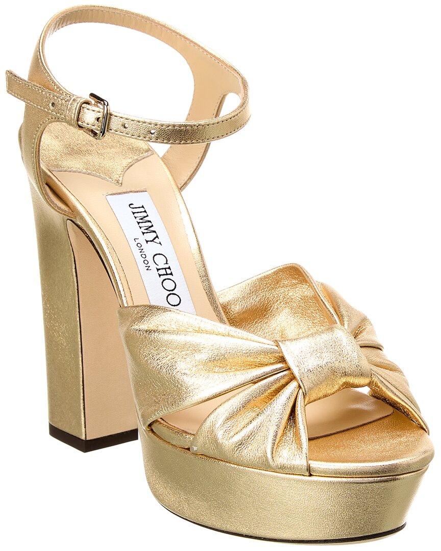 Jimmy Choo Jimmy Choo Heloise 120 Leather Platform Sandal