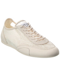 Jimmy Choo Sunny/F Lace & Leather Sneaker