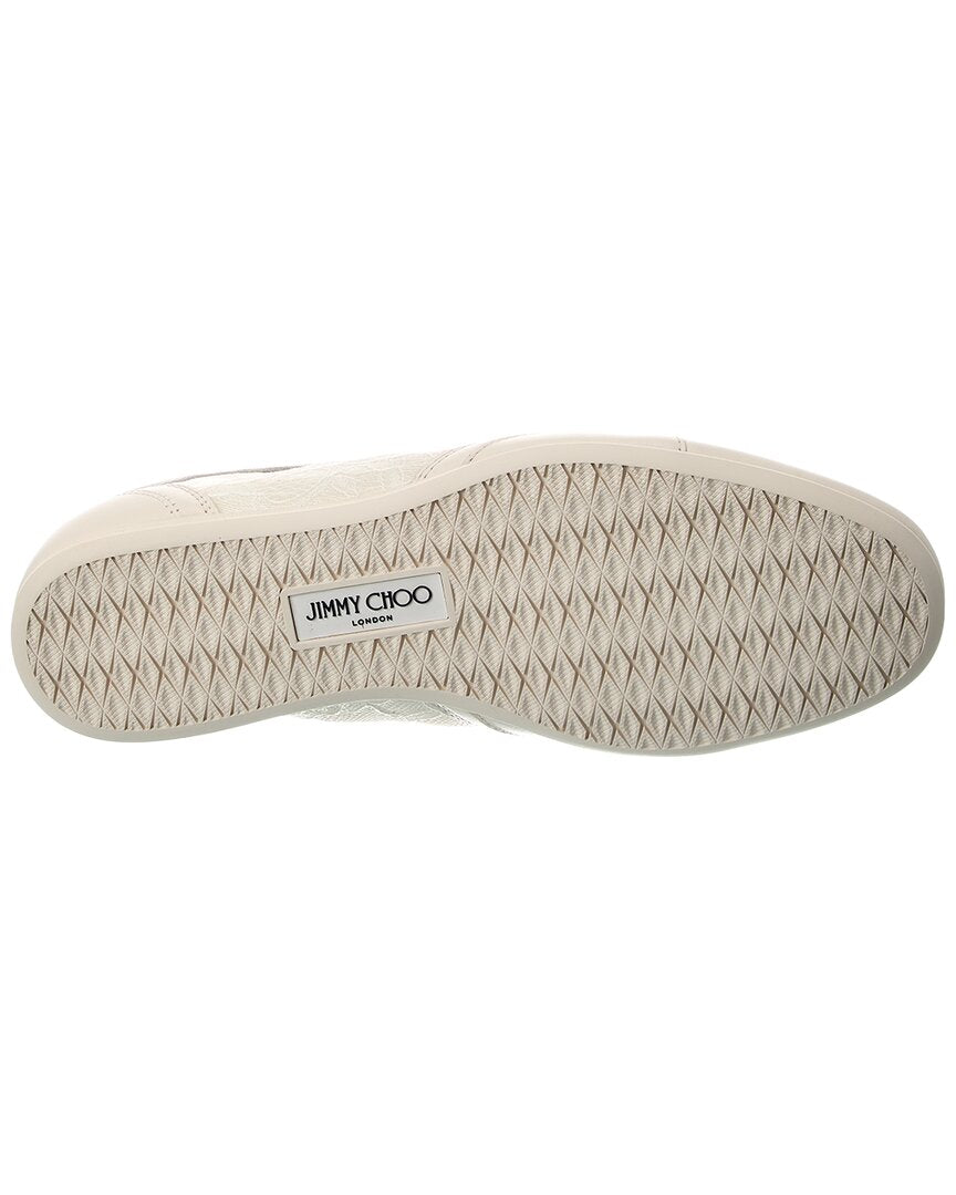 Jimmy Choo Sunny/F Lace & Leather Sneaker