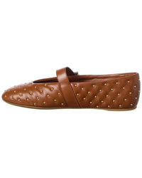 Ferragamo Salvatore Ferragamo Logo Leather Ballet Flat