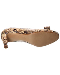 Ferragamo Carla Snake-Embossed Leather Pump