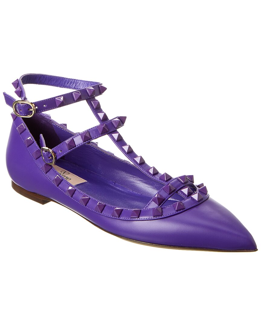 Valentino Rockstud Caged Leather Flat