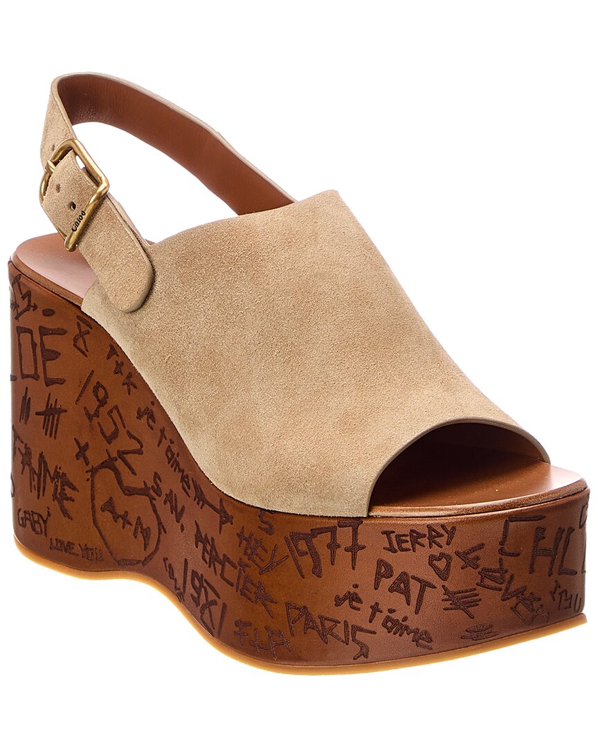 Chloé Chloe Maxime Suede Wedge Sandal