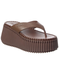 Chloé Chloé Nama Leather Wedge Slide