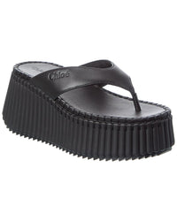 Chloé Chloé Nama Leather Wedge Slide