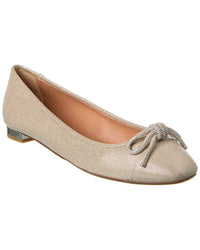 Aquazzura Parisina Crystal Canvas Flat Silver 36