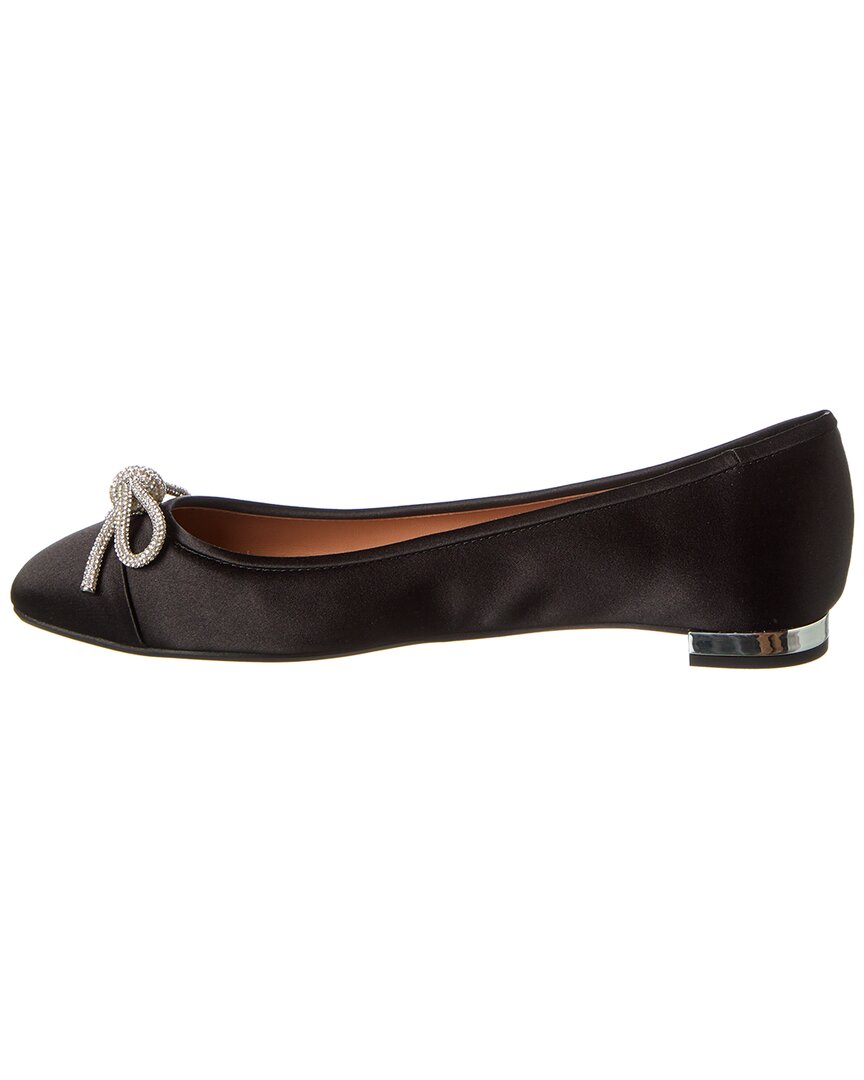 Aquazzura Parisina Crystal Satin Flat