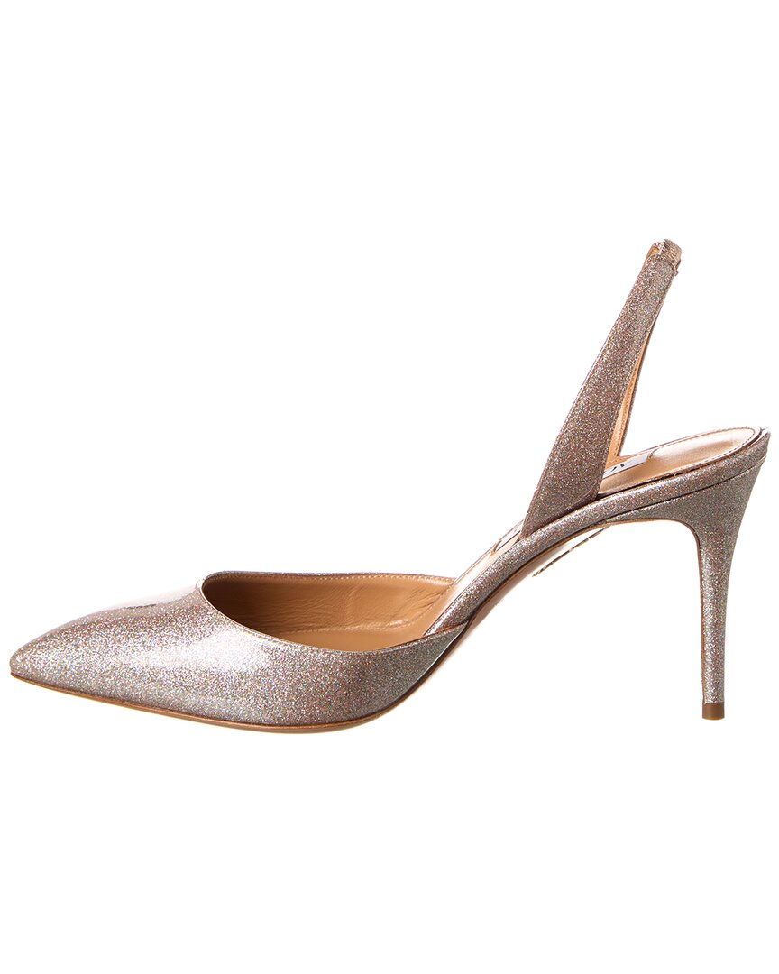 Aquazzura So Nude 85 Glitter Vinyl Slingback Pump
