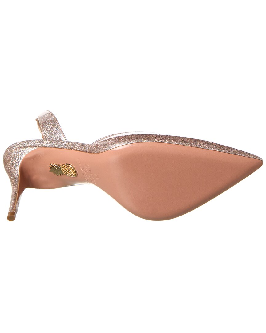 Aquazzura So Nude 85 Glitter Vinyl Slingback Pump