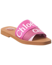 Chloé Chloé Woody Logo Canvas Sandal