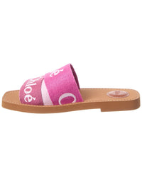 Chloé Chloé Woody Logo Canvas Sandal