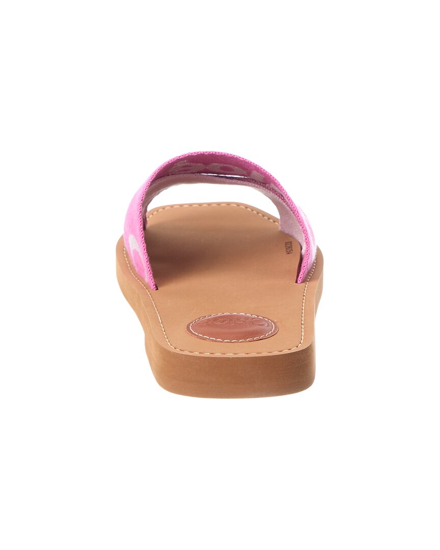 Chloé Chloé Woody Logo Canvas Sandal