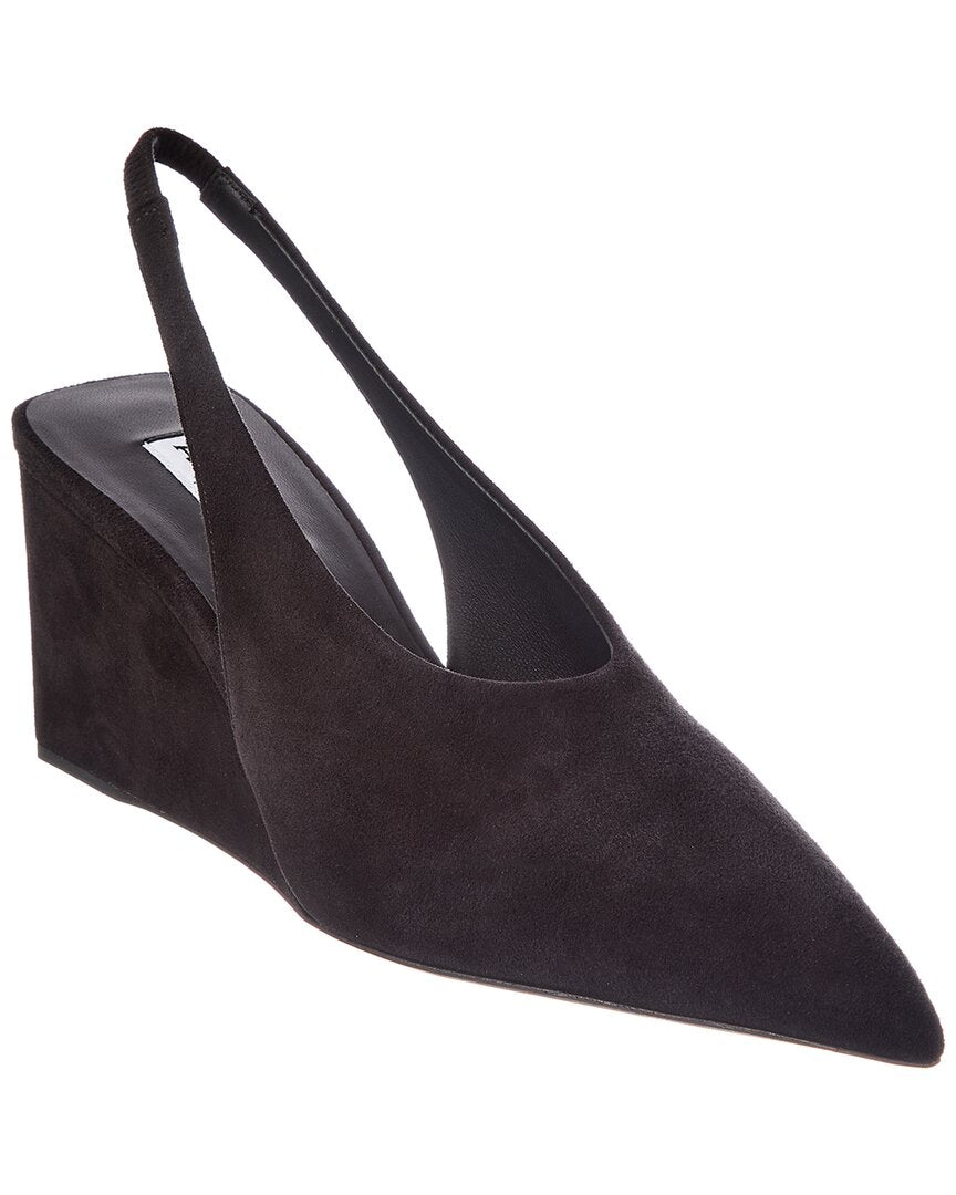 Alaïa Cube Suede Slingback Wedge Pump