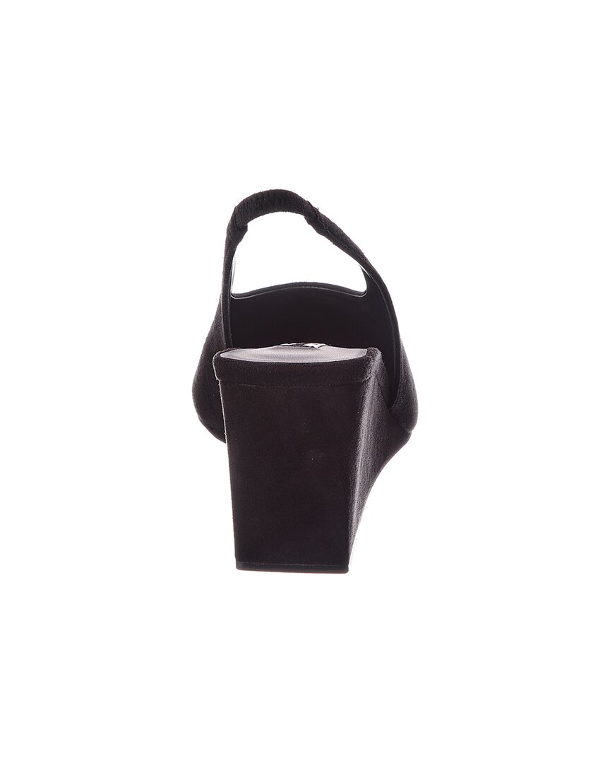 Alaïa Cube Suede Slingback Wedge Pump