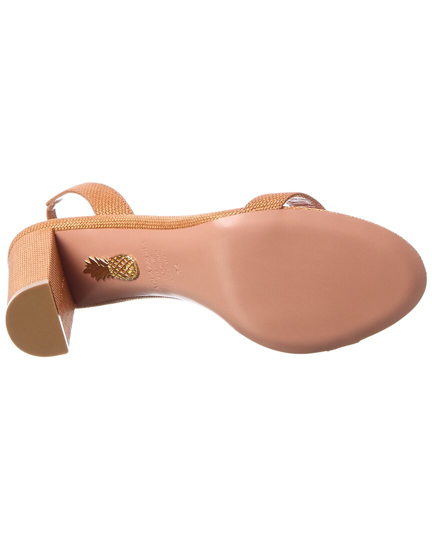 Aquazzura So Nude 85 Raffia Slingback Sandal