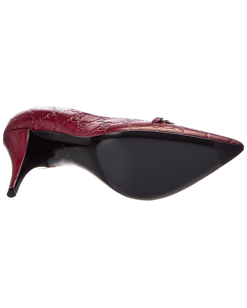 Gucci Gucci 90 Gg Horsebit Leather Pump