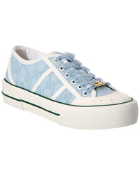 Gucci Gucci Gg Logo Lace & Suede Sneaker