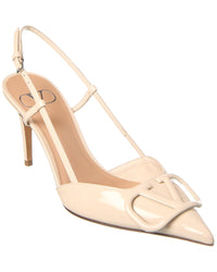 Valentino Valentino Vlogo Signature 90 Patent Slingback Pump