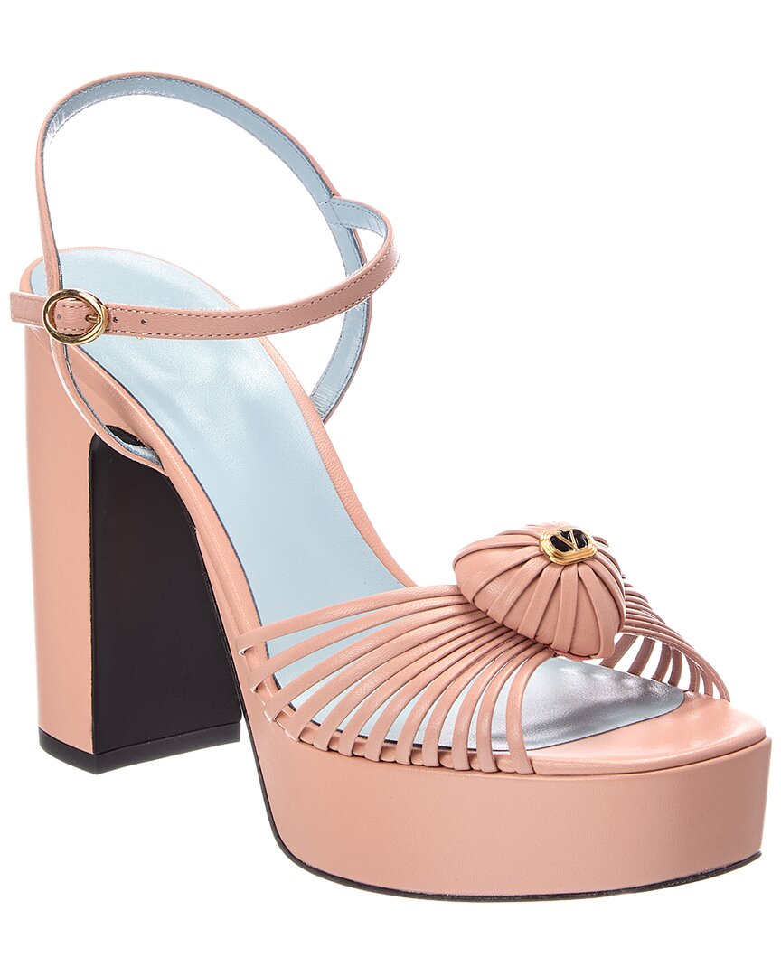 Valentino Valentino Royal Heart 115 Leather Platform Sandal