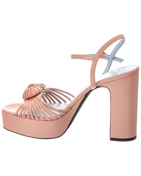Valentino Valentino Royal Heart 115 Leather Platform Sandal