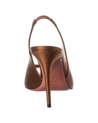 Amina Muaddi Kristina Satin Slingback Sandal