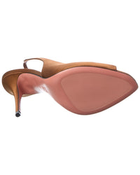 Amina Muaddi Kristina Satin Slingback Sandal