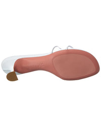 Amina Muaddi Andreea Vinyl & Leather Sandal