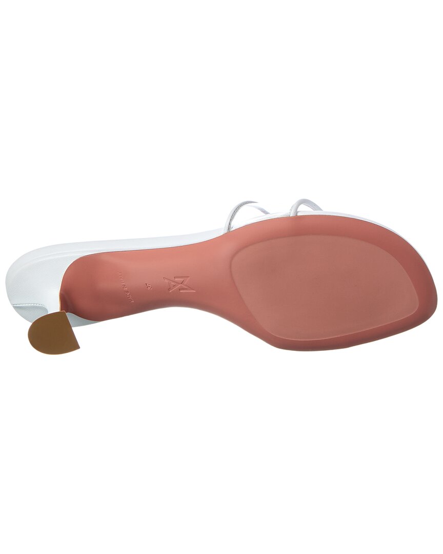 Amina Muaddi Andreea Vinyl & Leather Sandal