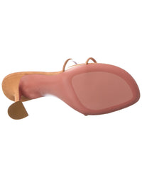 Amina Muaddi Andreea Vinyl & Suede Sandal