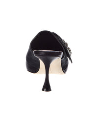 Manolo Blahnik Manolo Blahnik Tula 70 Satin & Grosgrain Mule