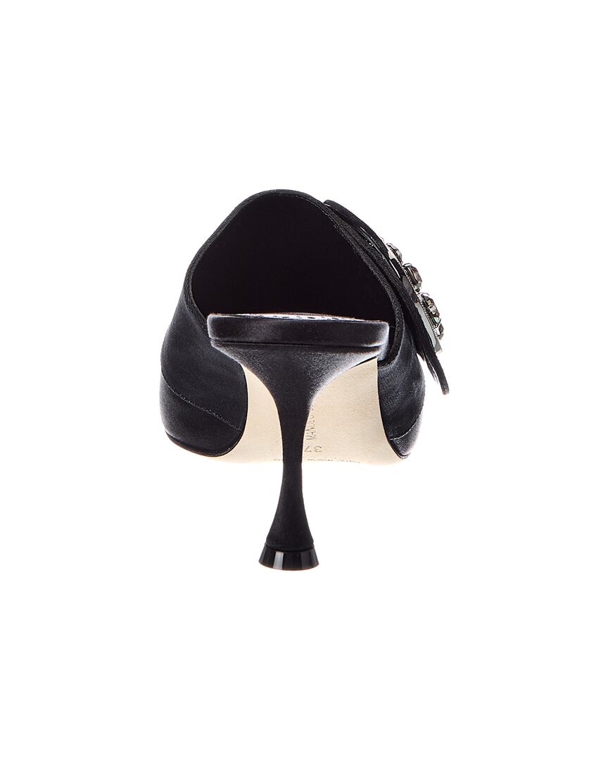 Manolo Blahnik Manolo Blahnik Tula 70 Satin & Grosgrain Mule