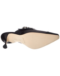 Manolo Blahnik Manolo Blahnik Tula 70 Satin & Grosgrain Mule