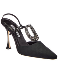 Manolo Blahnik Manolo Blahnik Truta 105 Grosgrain Slingback Pump