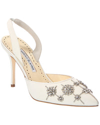 Manolo Blahnik Manolo Blahnik Ralyne 90 Satin Slingback Pump