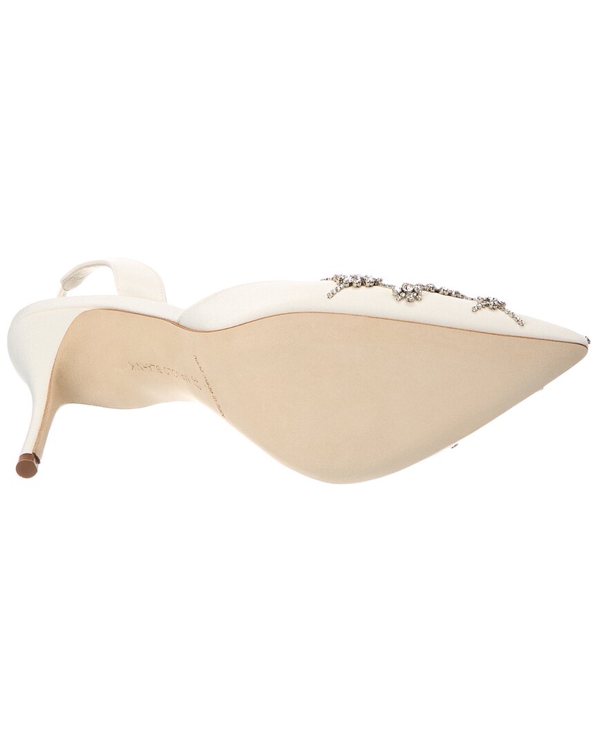 Manolo Blahnik Manolo Blahnik Ralyne 90 Satin Slingback Pump