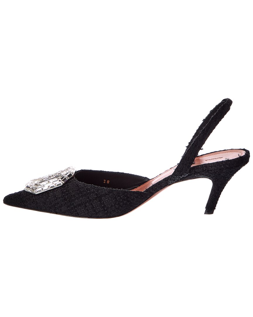 AMINA MUADDI Amina Muaddi Camelia Tweed Slingback Pump