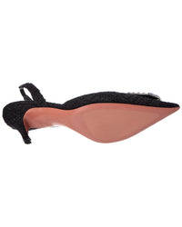 AMINA MUADDI Amina Muaddi Camelia Tweed Slingback Pump