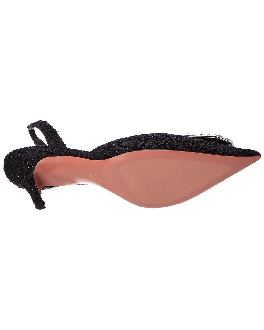 AMINA MUADDI Amina Muaddi Camelia Tweed Slingback Pump