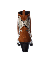 Giuseppe Zanotti Suede & Snakeskin Bootie