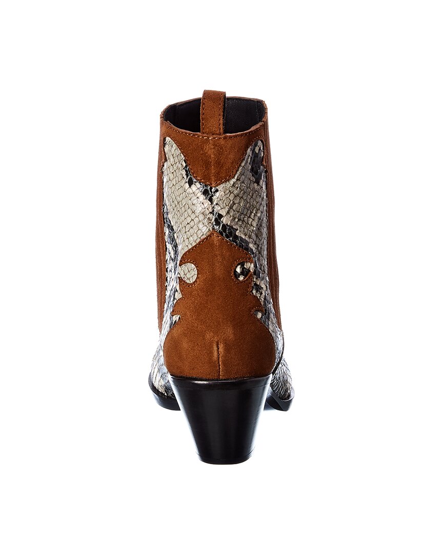 Giuseppe Zanotti Suede & Snakeskin Bootie