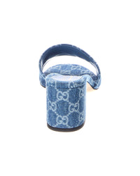 Gucci Horsebit Gg Denim Sandal