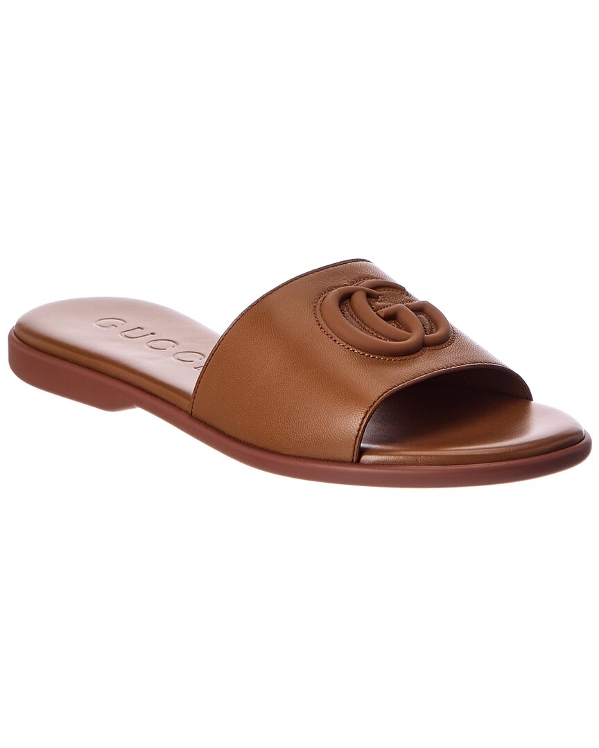 Gucci Gucci Double G Leather Sandal
