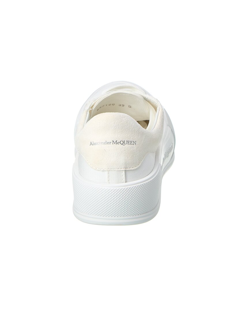 Alexander Mcqueen Deck Plimsoll Canvas & Suede Sneaker