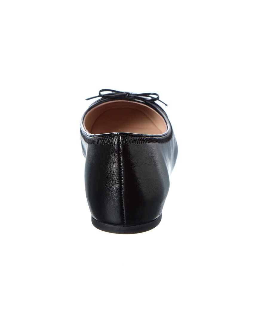 Valentino Valentino Vlogo Signature Leather Ballerina Flat