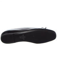 Valentino Valentino Vlogo Signature Leather Ballerina Flat