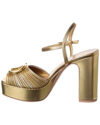 Valentino Valentino Vlogo Signature 115 Leather Platform Sandal