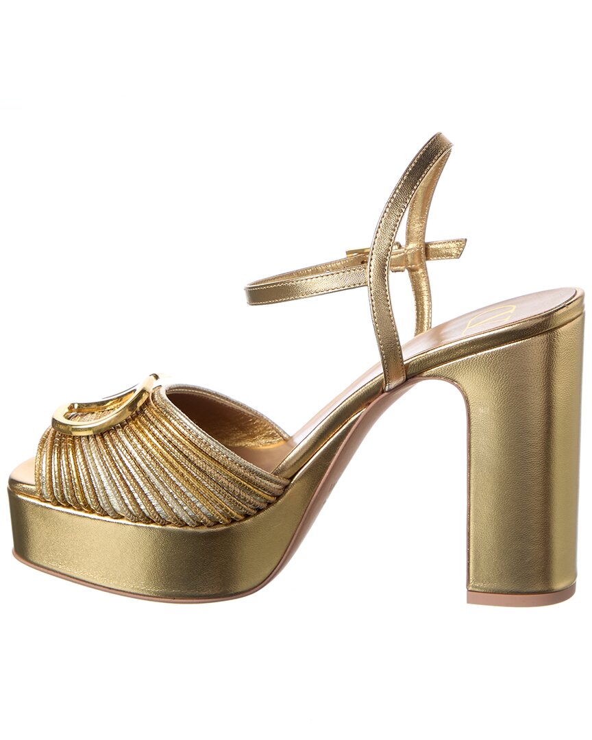 Valentino Valentino Vlogo Signature 115 Leather Platform Sandal