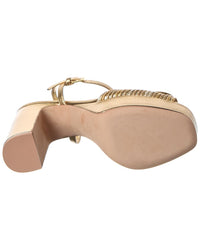Valentino Valentino Vlogo Signature 115 Leather Platform Sandal