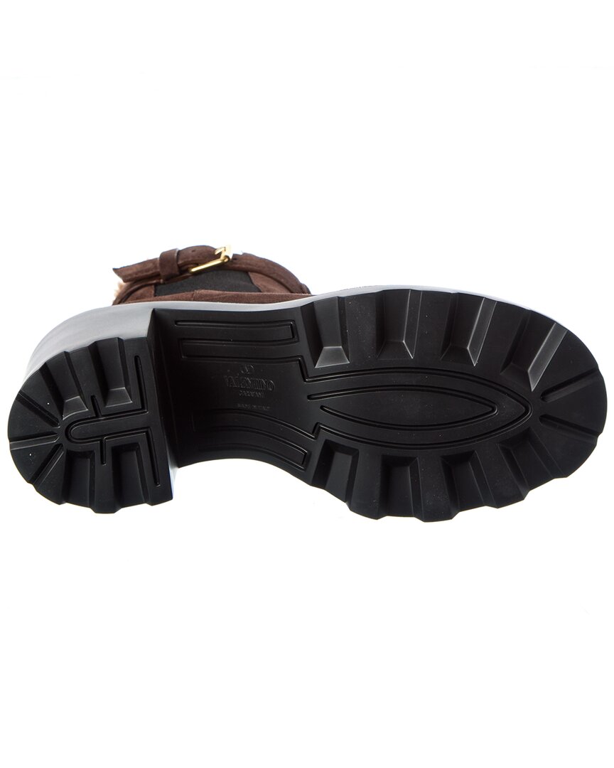 Valentino Valentino Vlogo Signature Suede Boot