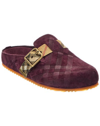 Burberry Burberry Check Suede Mule